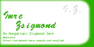 imre zsigmond business card